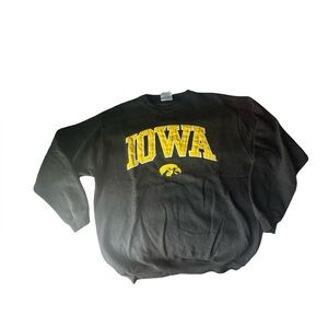 VTG University of Iowa Hawkeyes Sweatshirt j.america Crew‎ XL in black n yellow